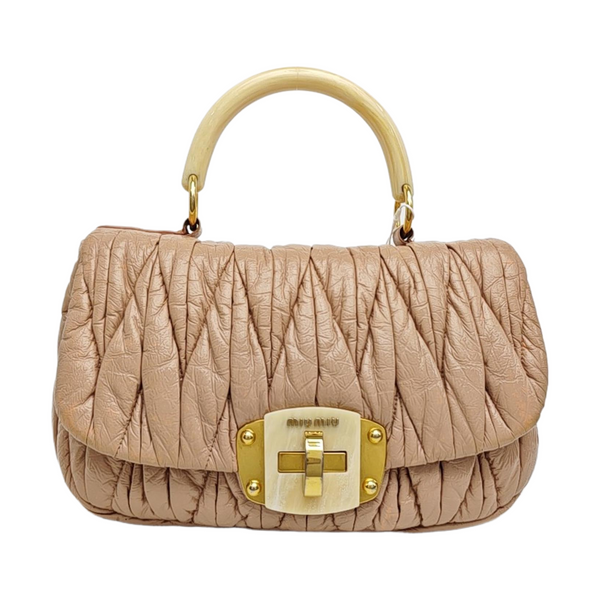 Patent Leather Top Handle Bag Pink
