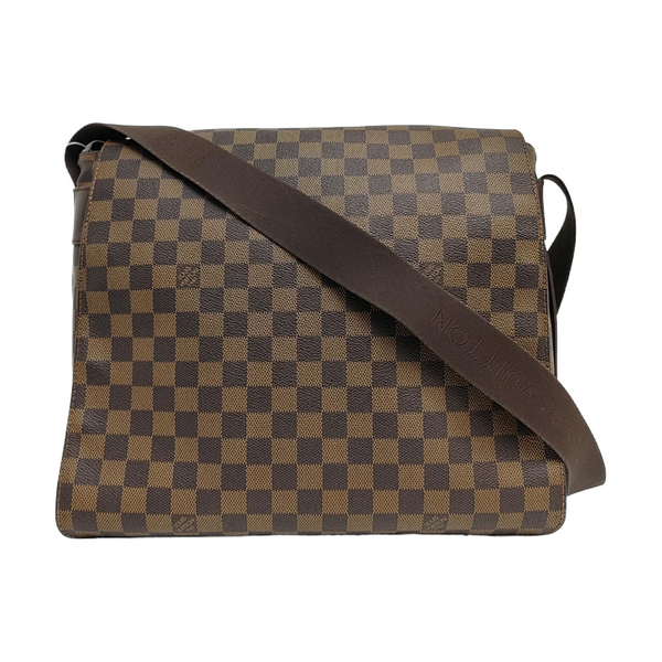 BASTILLE Damier Ebene Coated Canvas Brown