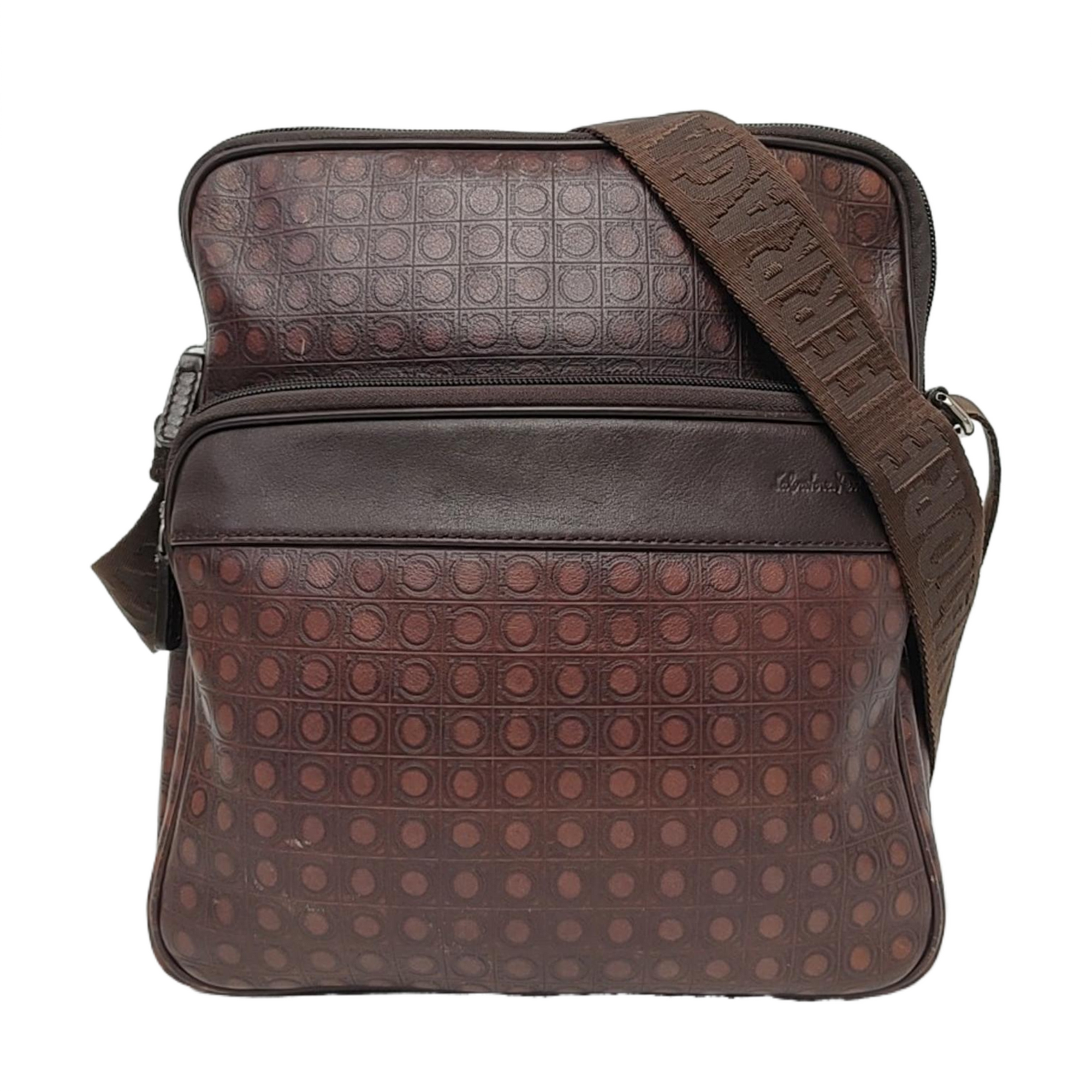 Calfskin Shoulder Bag Brown
