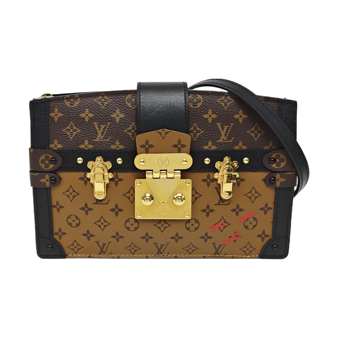 TRUNK Monogram Coated Canvas Brown