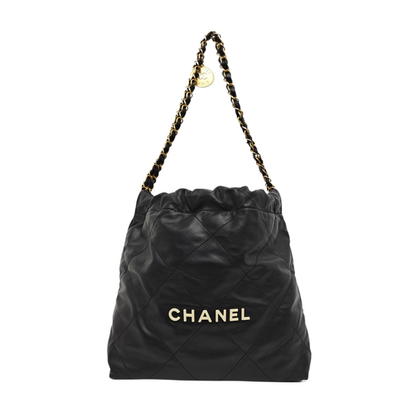 CHANEL 22 Small Quilted Calfskin Black