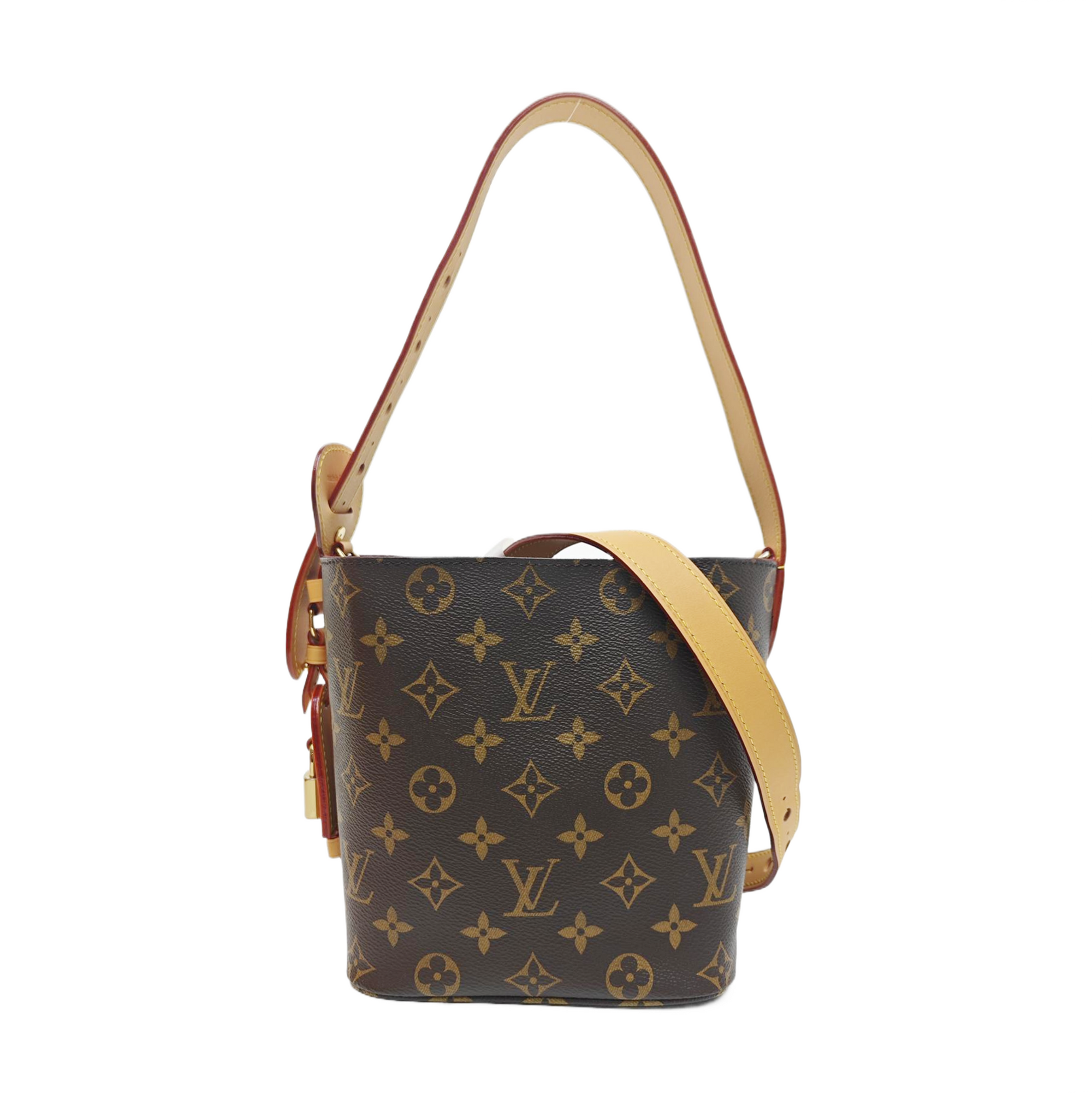 ALL IN BB Monogram Coated Canvas Brown