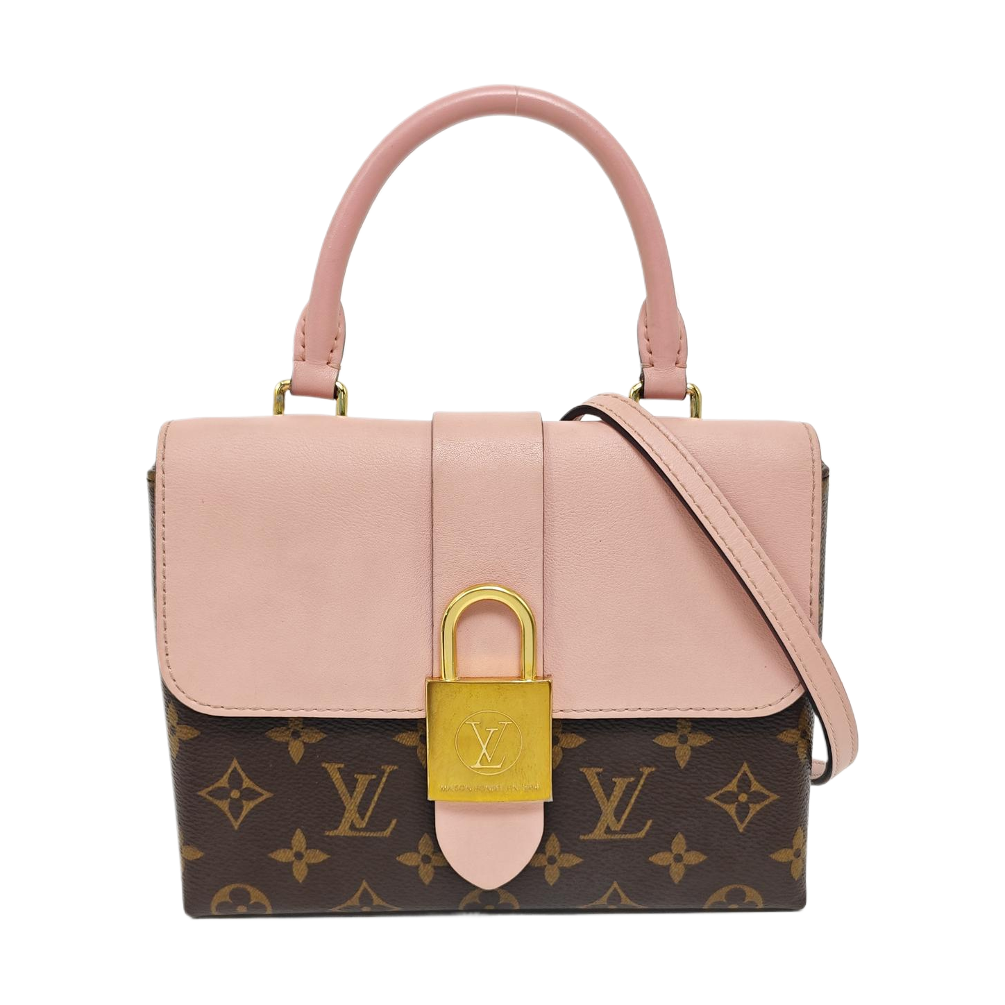 LOCKY BB Monogram Coated Canvas Pink