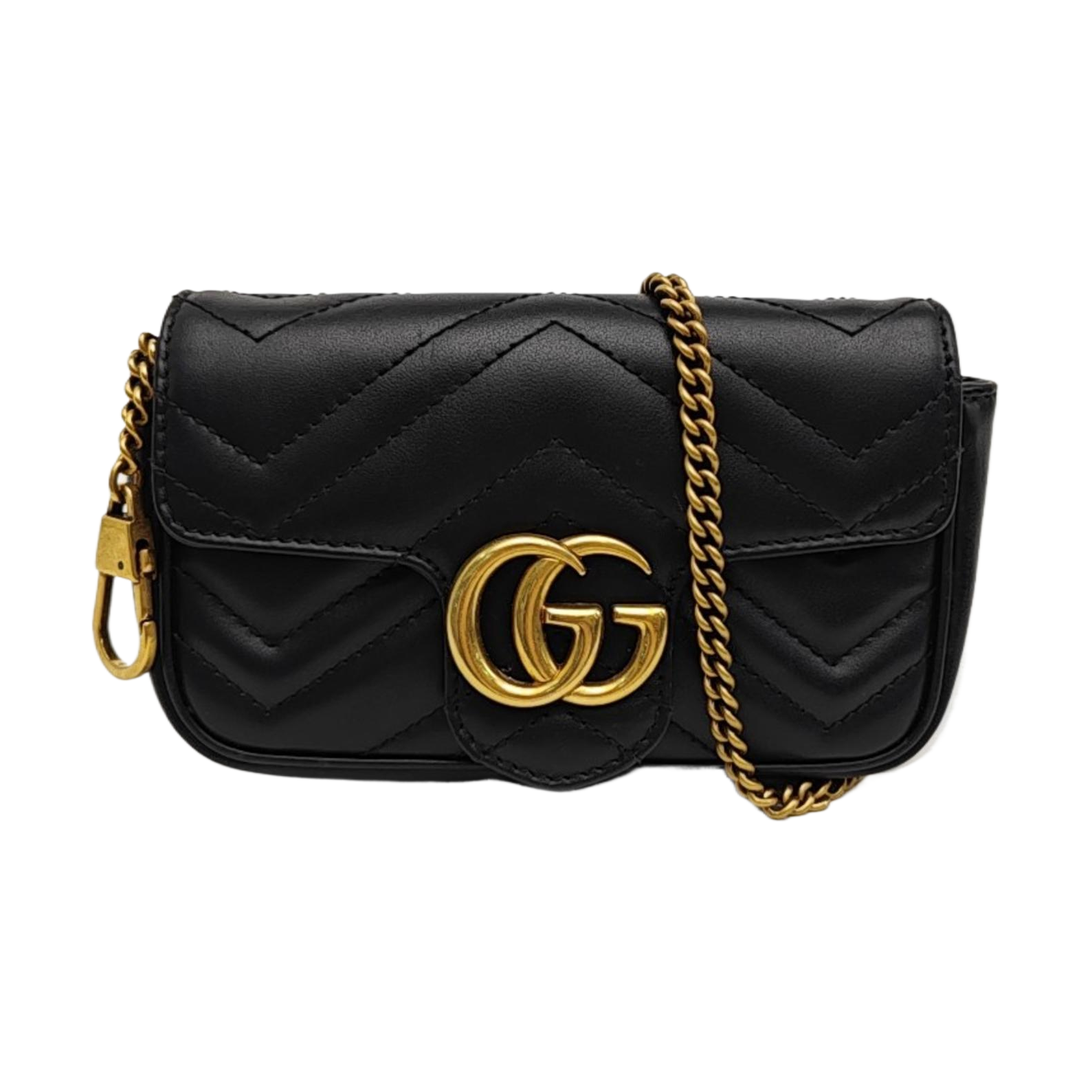 GG Marmont Mini Quilted Calfskin Black