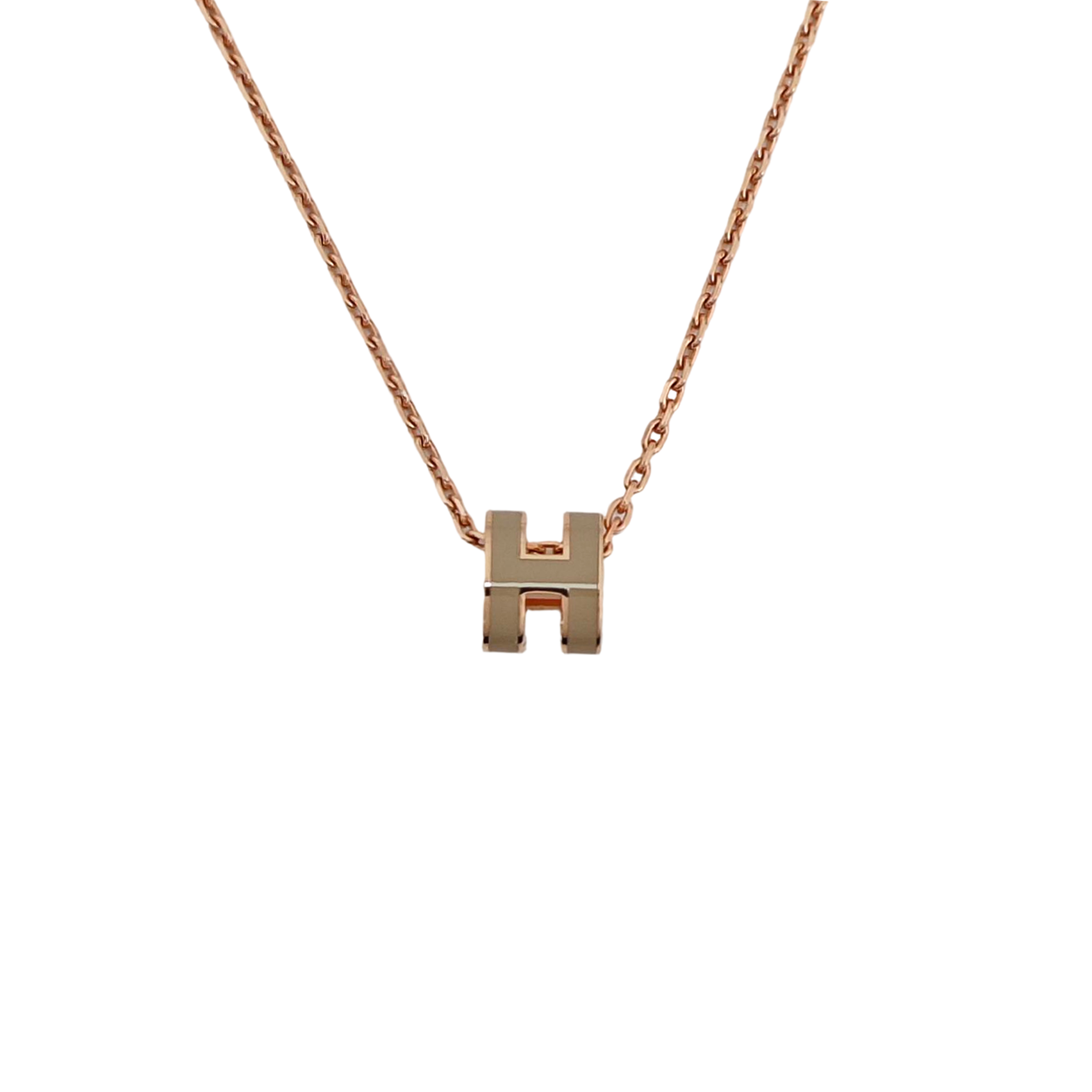Pop H Metal Rose Gold Necklace