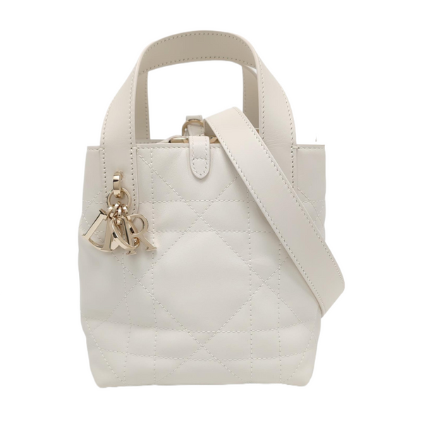 Toujours Nano Cannage Calfskin White