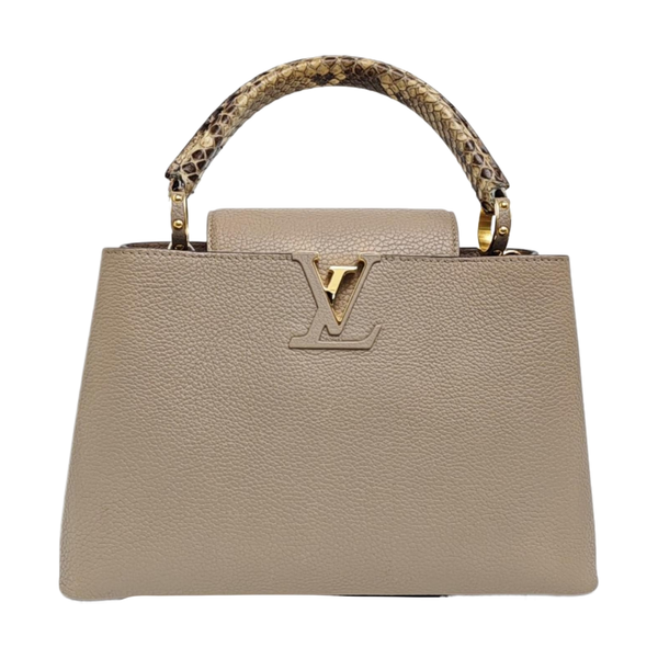 CAPUCINES MM Calfskin Gray