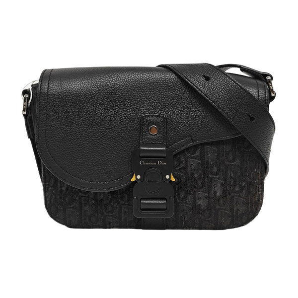 Saddle Small Oblique Canvas Black
