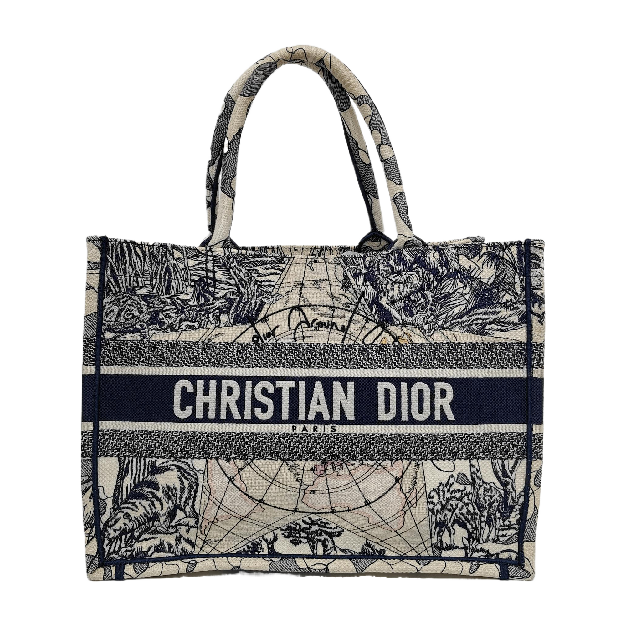 Authenticated pre-owned  Book Tote Medium Canvas Blue - Tote Bag at Looply