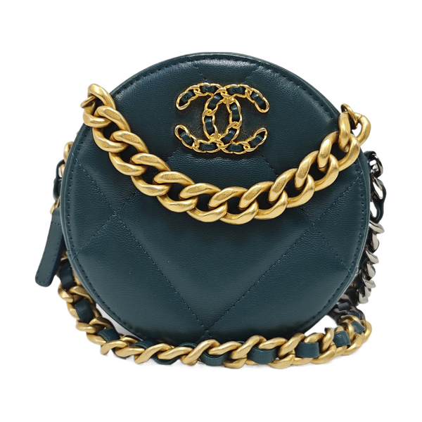 CHANEL 19 Small Quilted Calfskin Blue