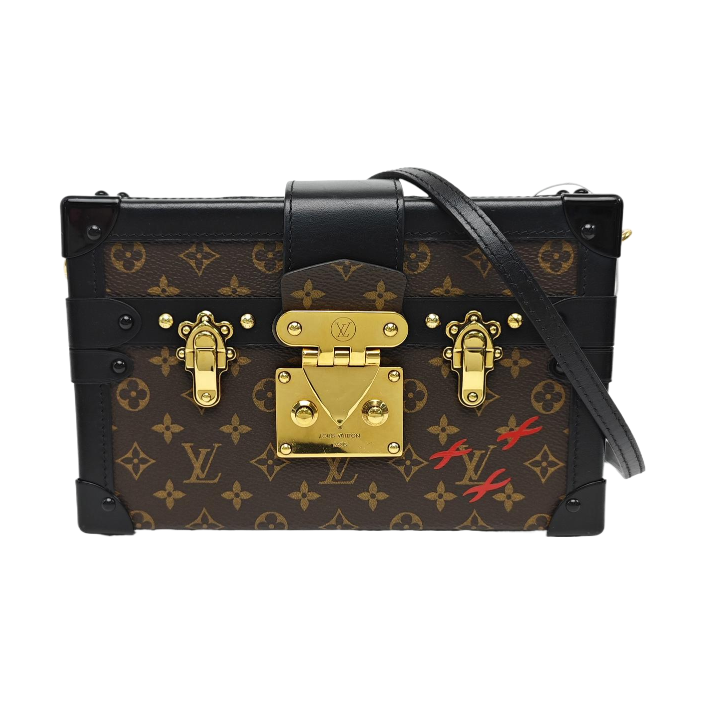 PETITE MALLE Monogram Coated Canvas Brown