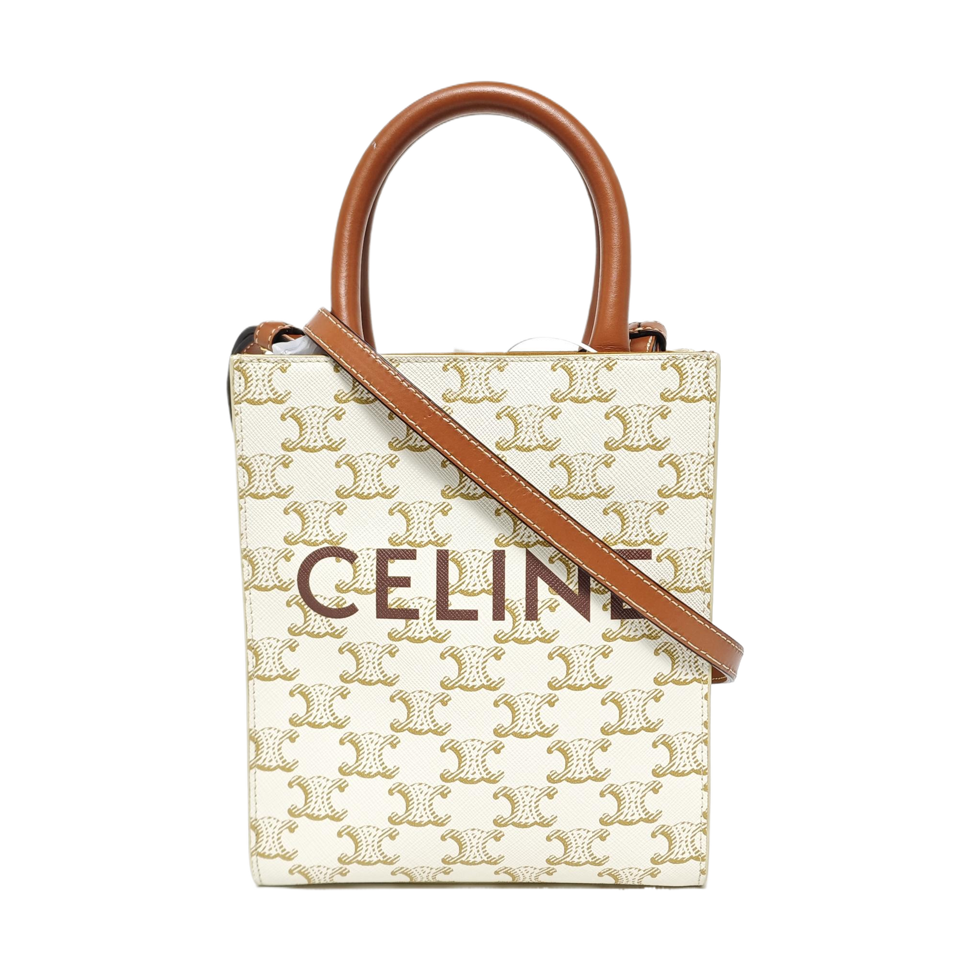 CABAS CELINE Mini Coated Canvas White