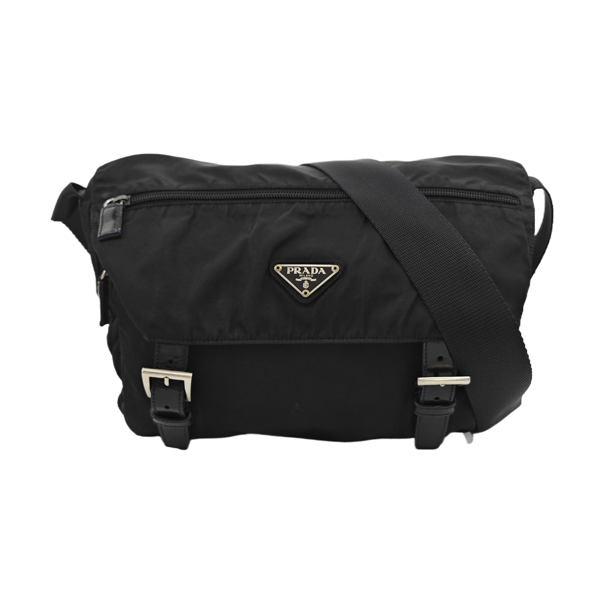 Nylon Shoulder Bag Black