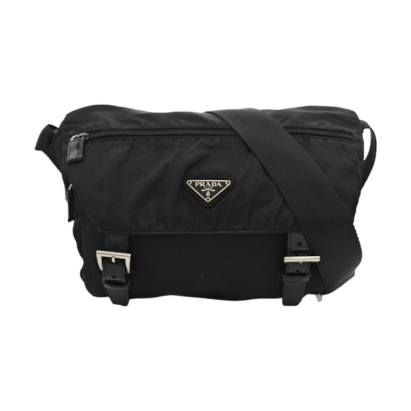 Nylon Shoulder Bag Black