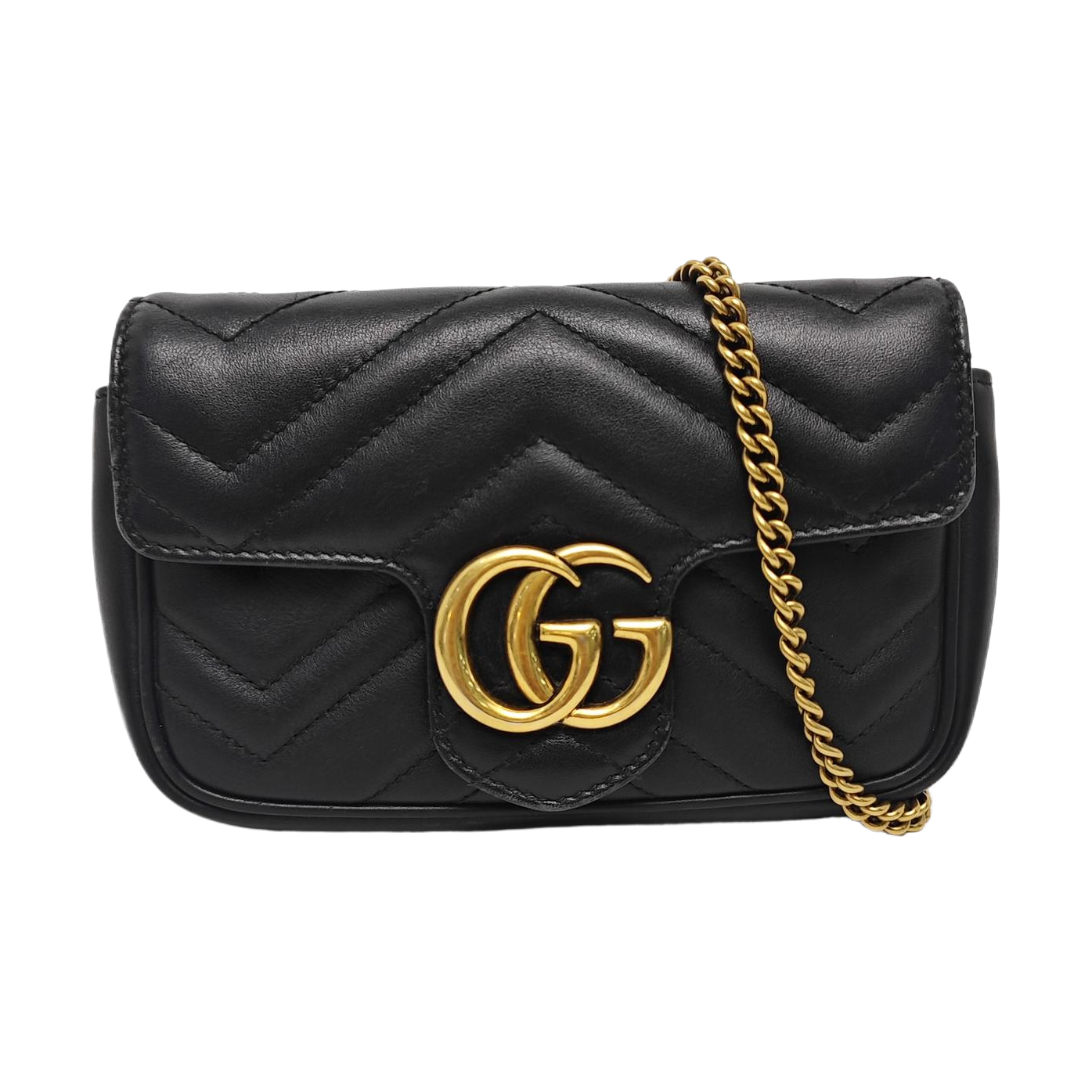 GG Marmont Mini Quilted Calfskin Black
