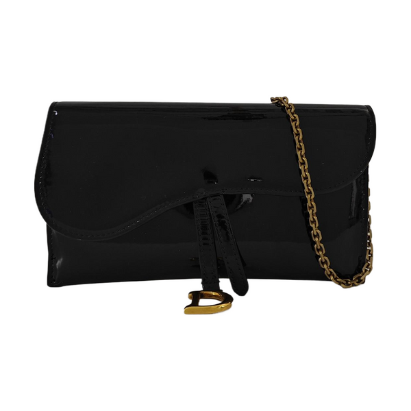 Saddle Mini Patent Leather Black
