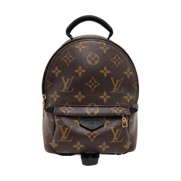 PALM SPRINGS Mini Monogram Coated Canvas Brown