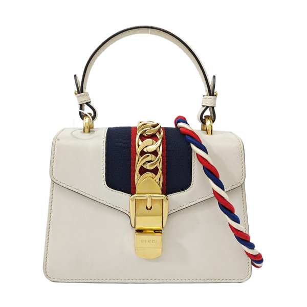 Sylvie Mini Calfskin White