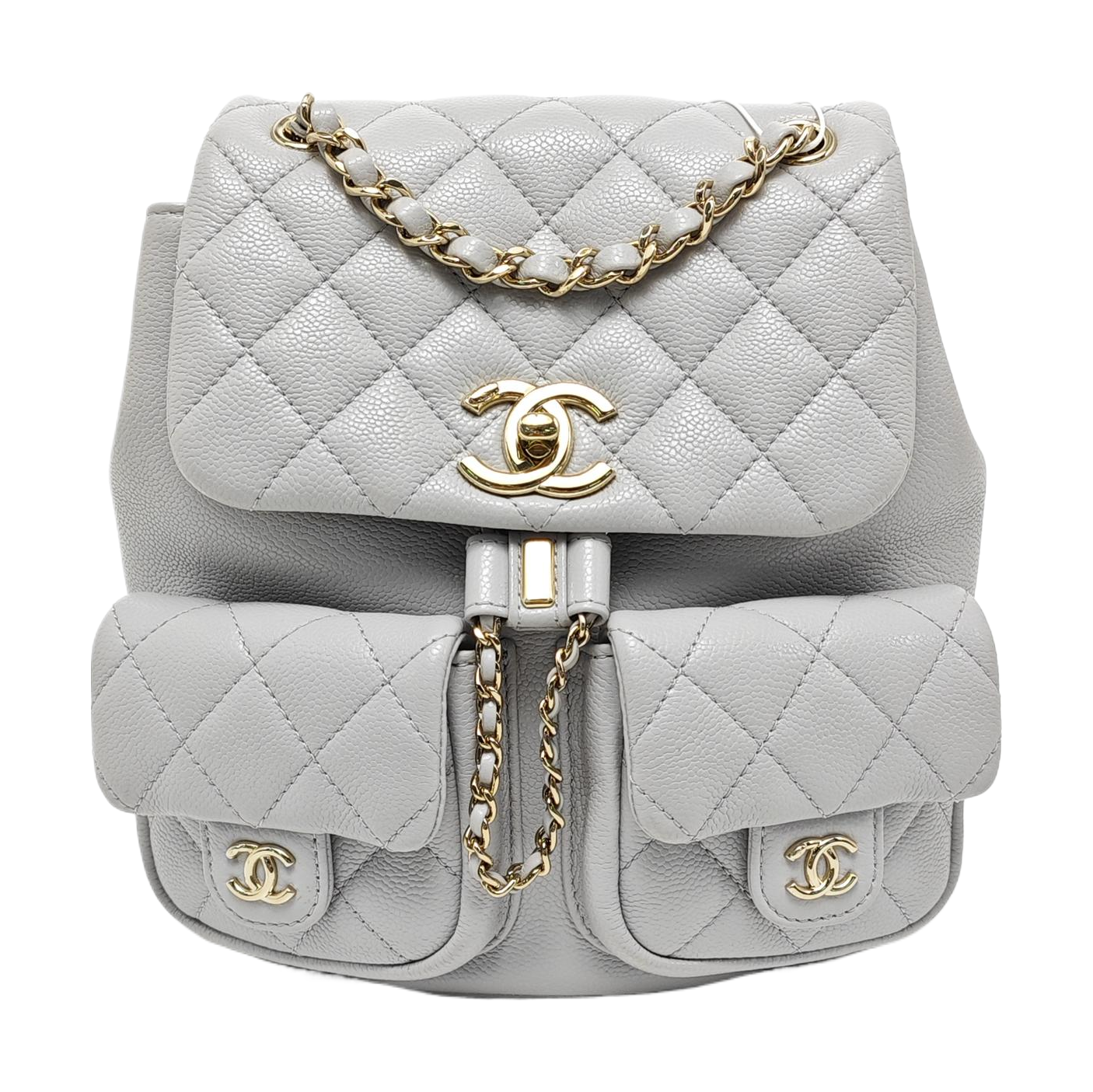 DUMA Quilted Grained Calfskin Gray