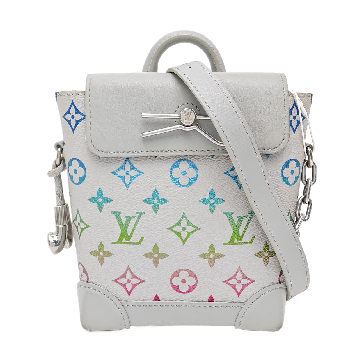 STEAMER MM Monogram Coated Canvas Gray
