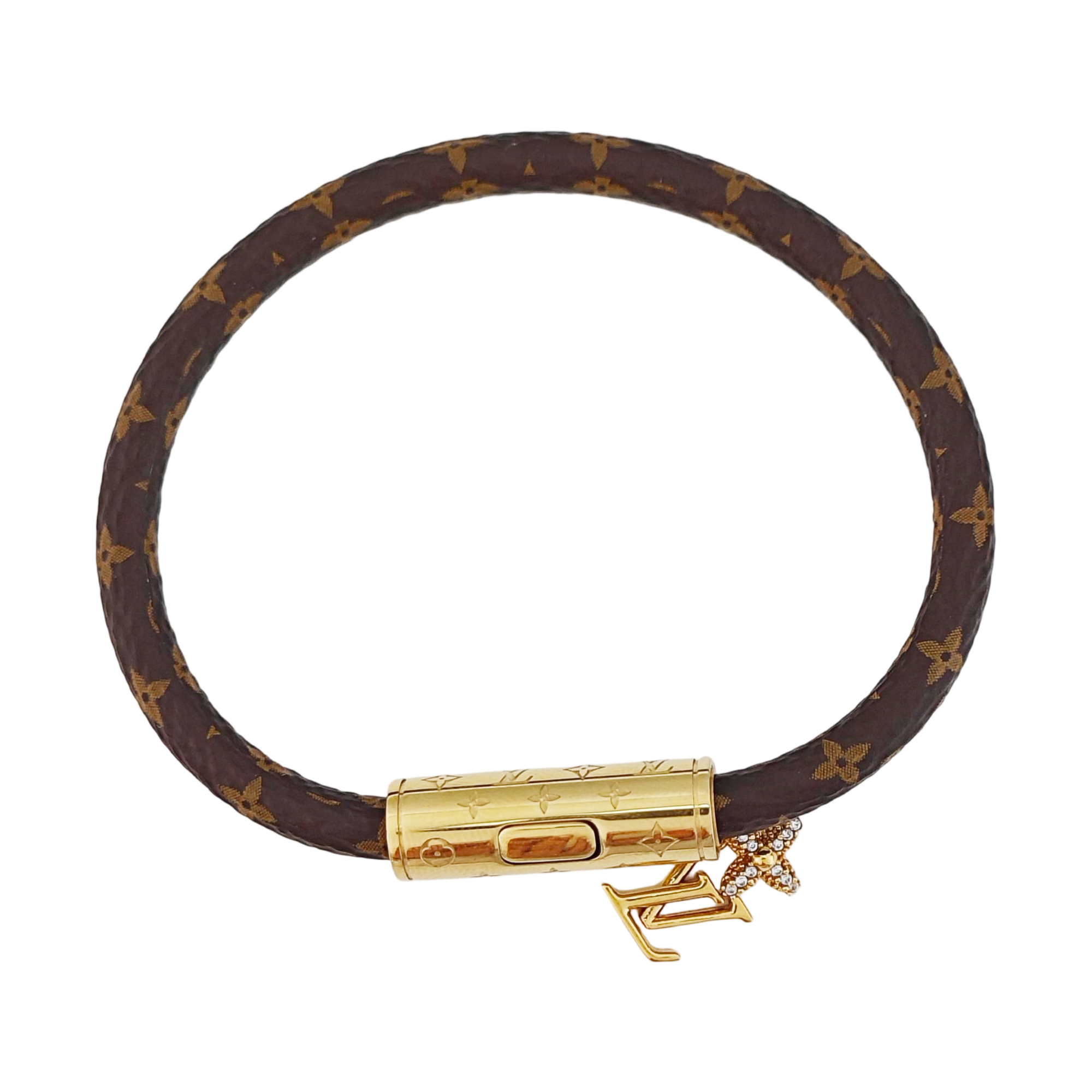 LV Push Coated Canvas Brown Bracelet