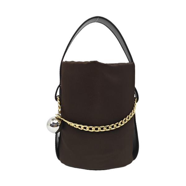 Nylon Bucket Bag Brown