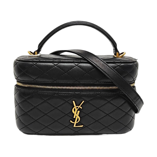 80'S VANITY Mini Quilted Lambskin Black