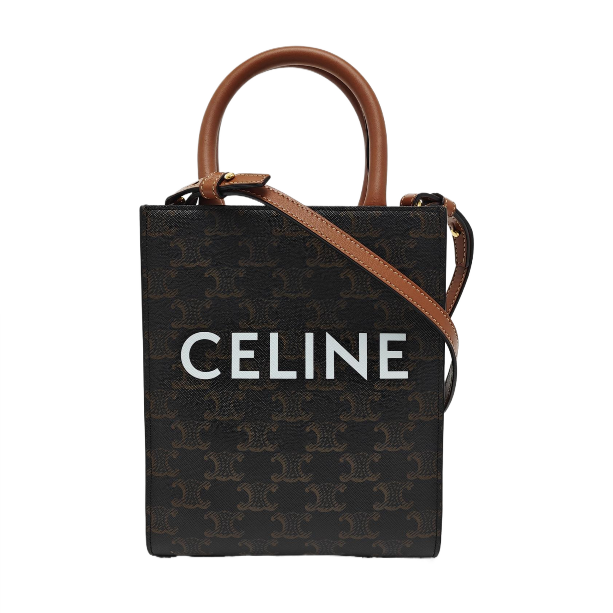 CABAS CELINE Mini Coated Canvas Brown