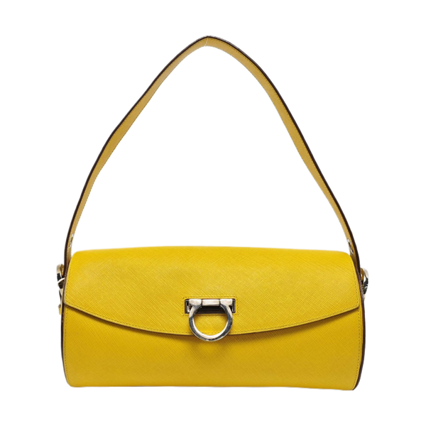 Calfskin Top Handle Bag Yellow