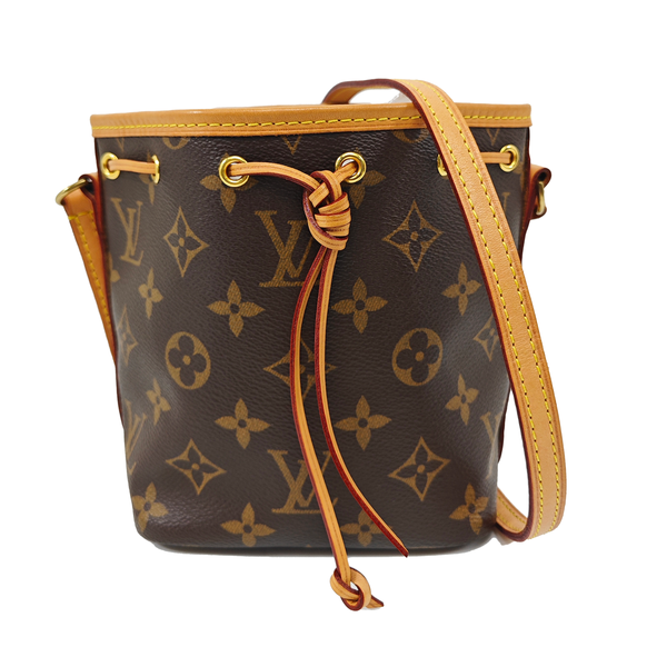 NÉONOÉ Nano Monogram Coated Canvas Brown