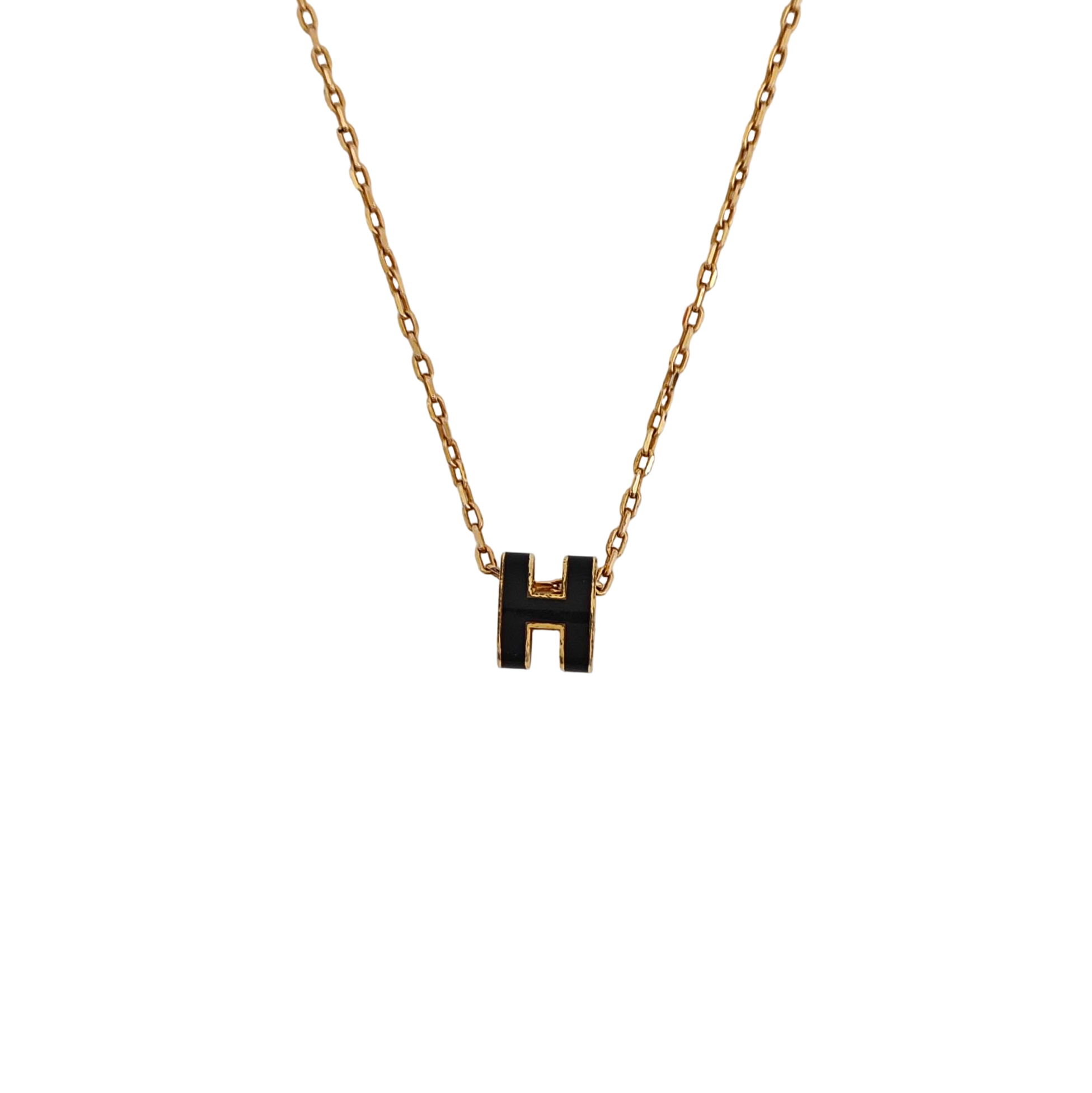 Pop H Metal Rose Gold Necklace