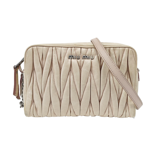 Matelassé Quilted Calfskin Beige
