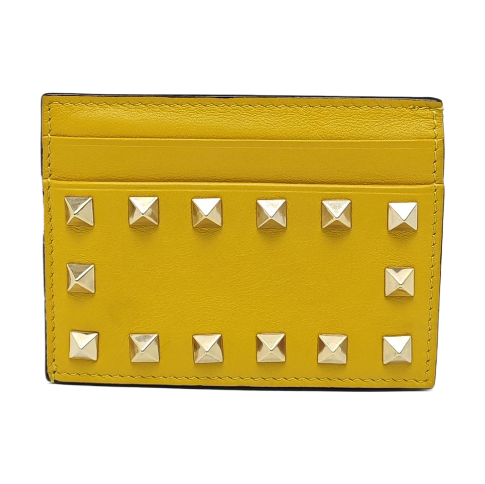 Leather Card Holder Yellow