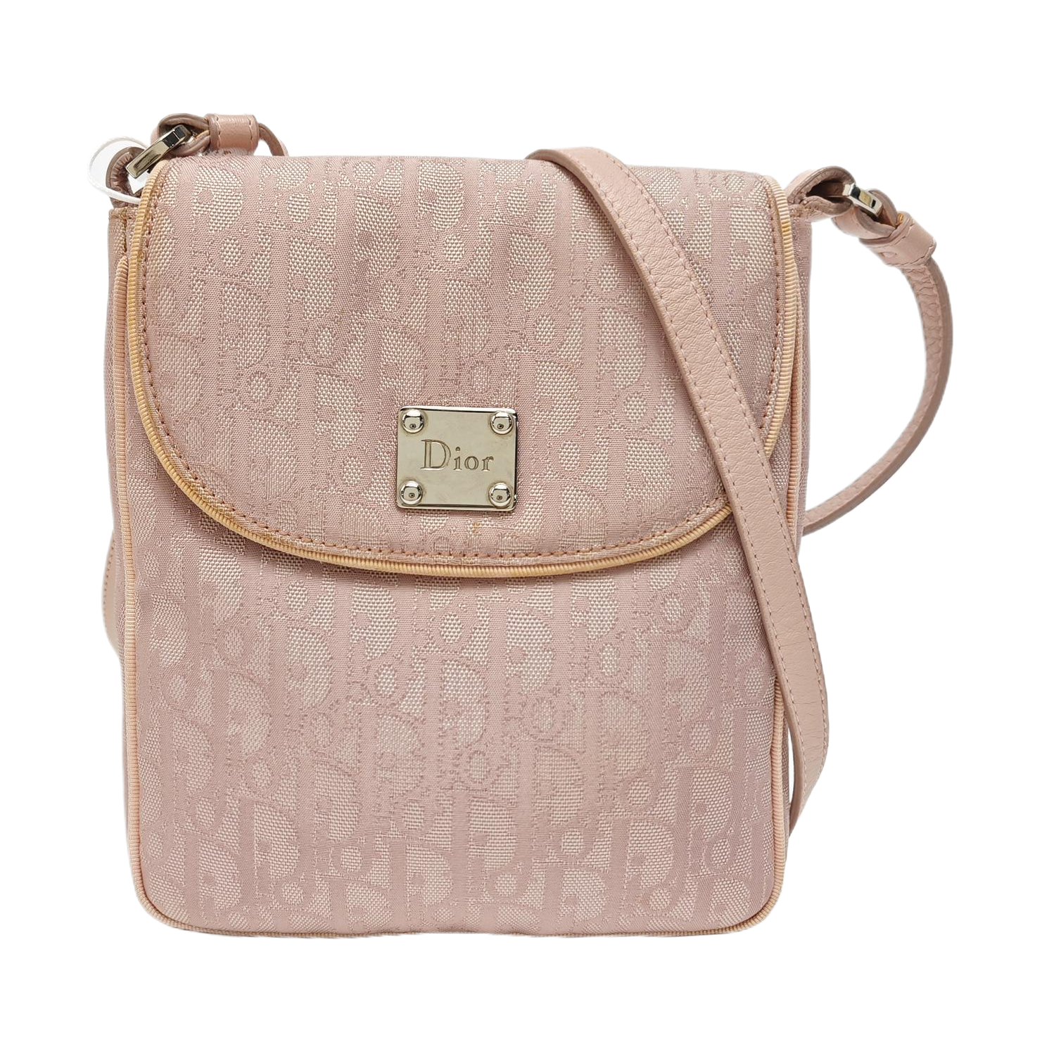 Fabric Crossbody Bag Pink