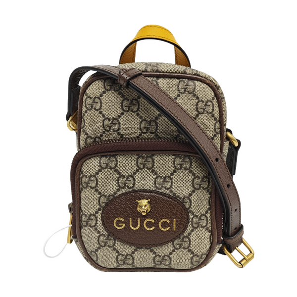 Neo Vintage Mini Monogram Coated Canvas Brown
