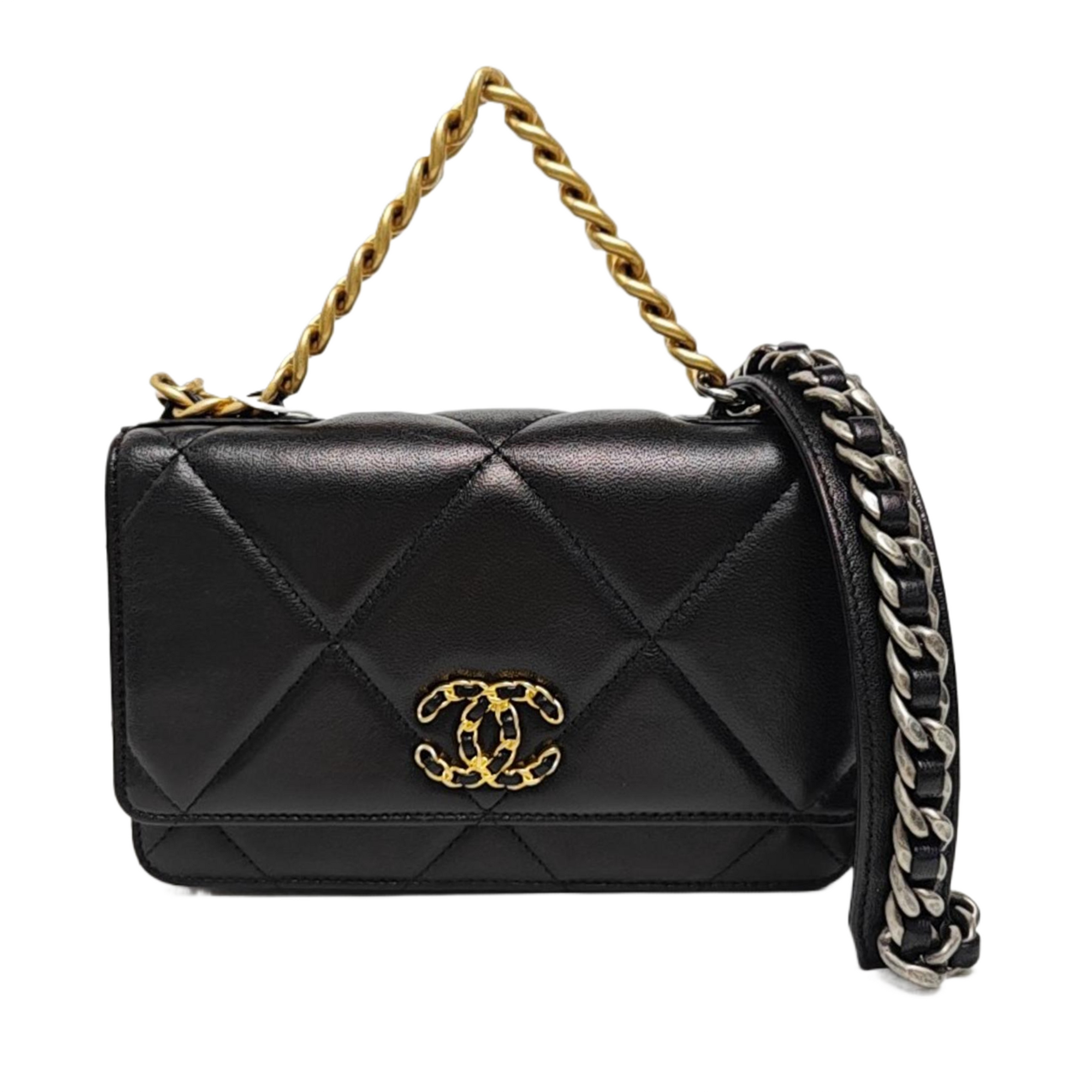 CHANEL 19 WOC Quilted Lambskin Black