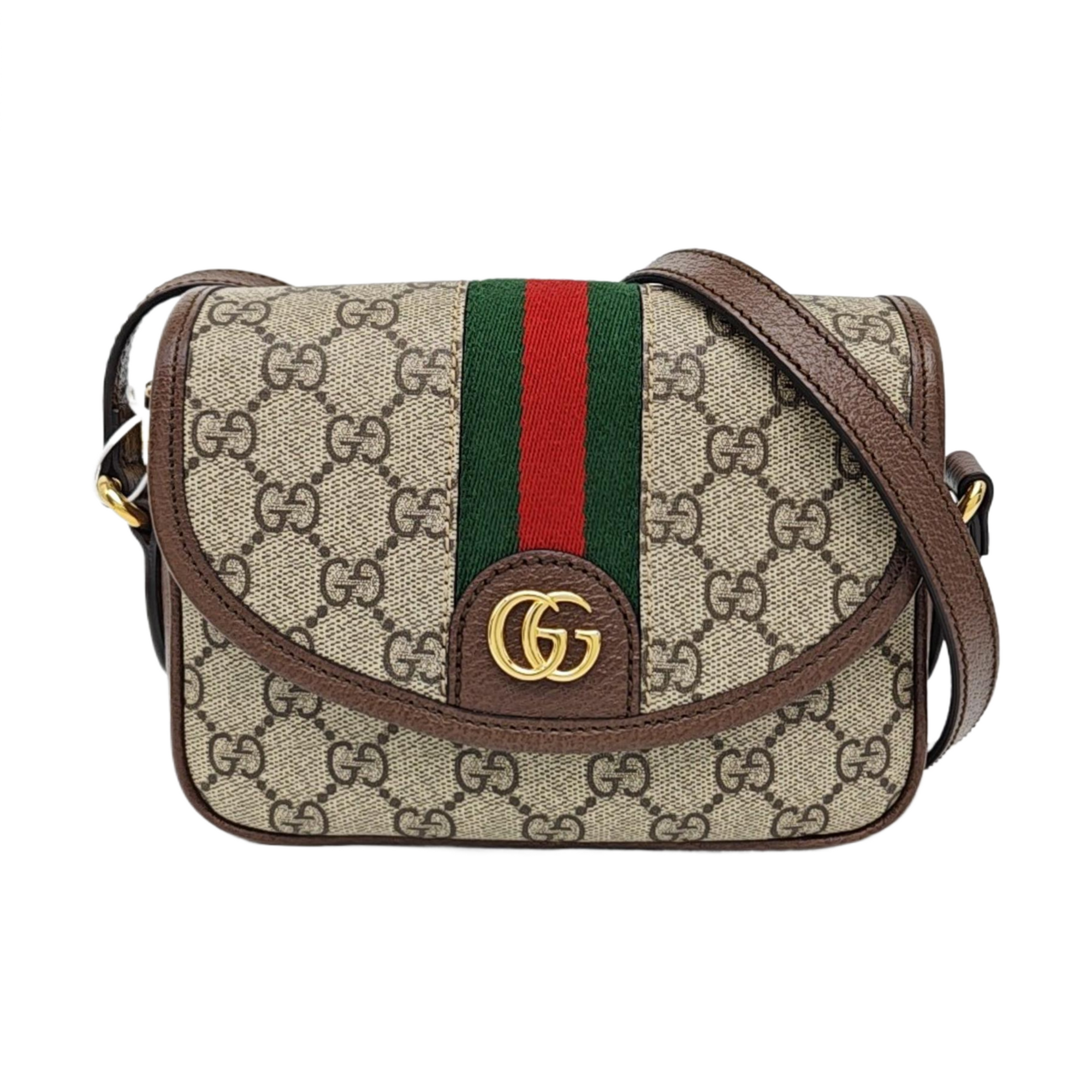 Monogram Coated Canvas Crossbody Bag Beige