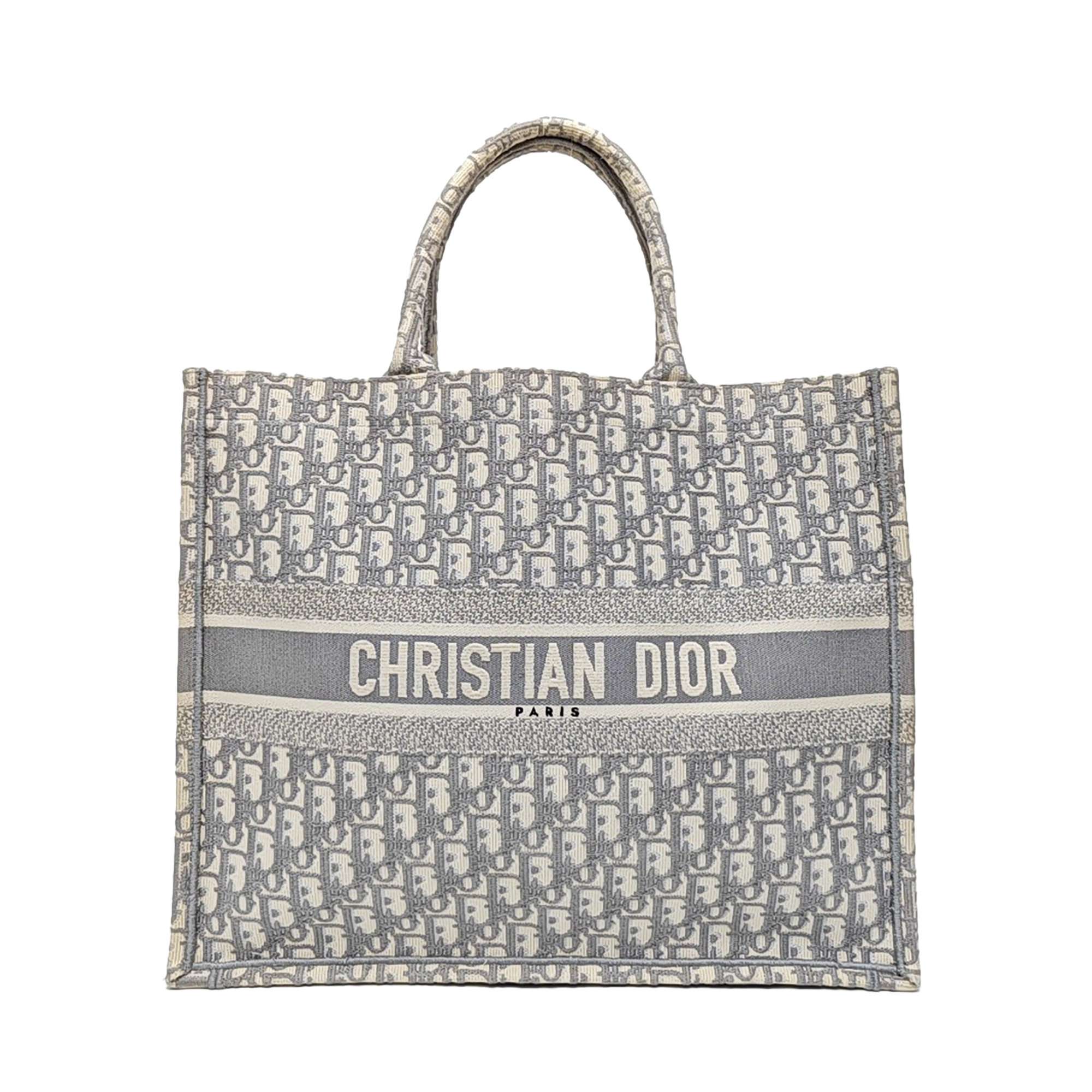 Book Tote Large Oblique Canvas Gray