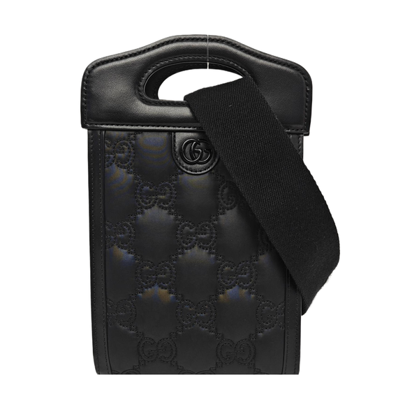 Quilted Calfskin Shoulder Bag Black