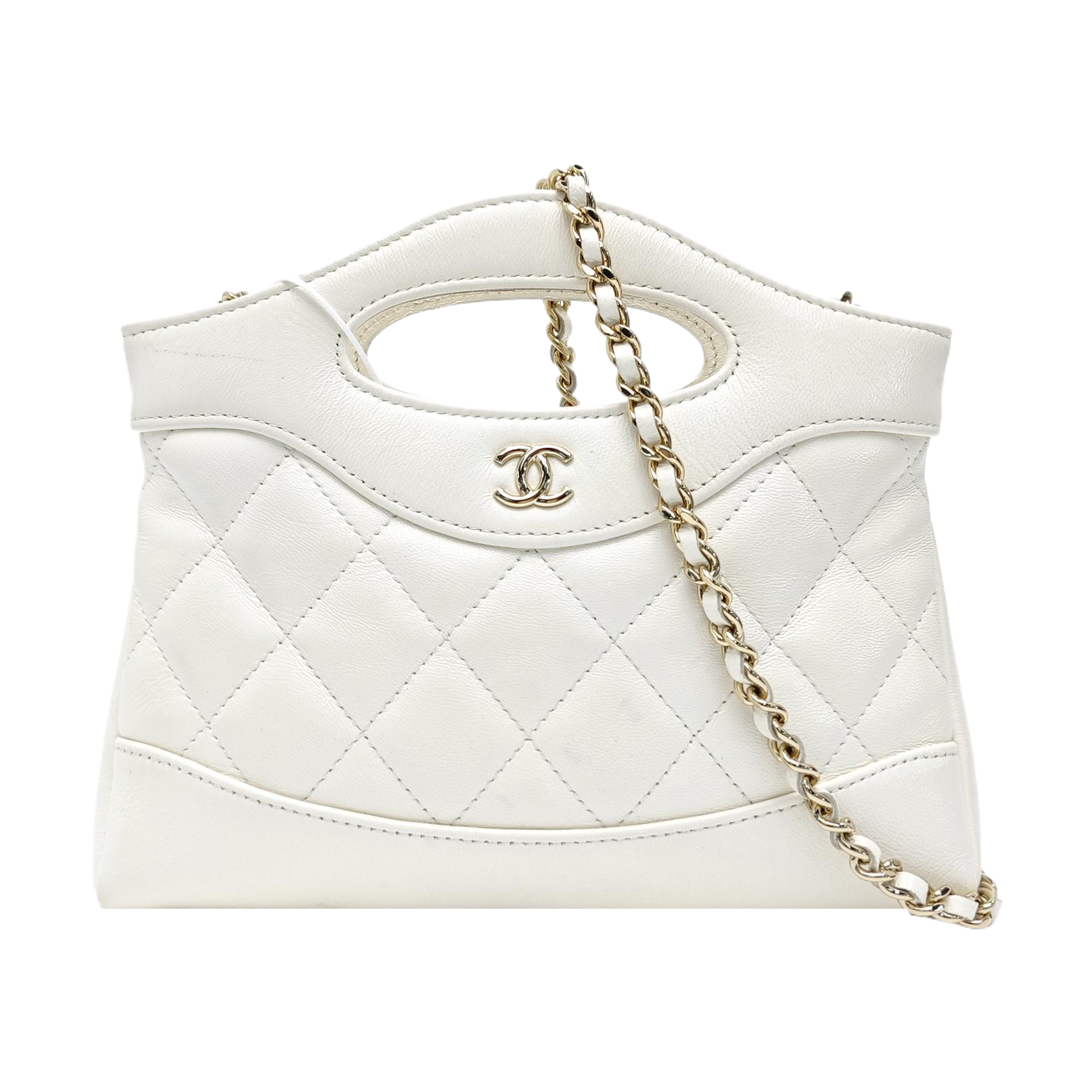 CHANEL 31 Mini Quilted Lambskin White