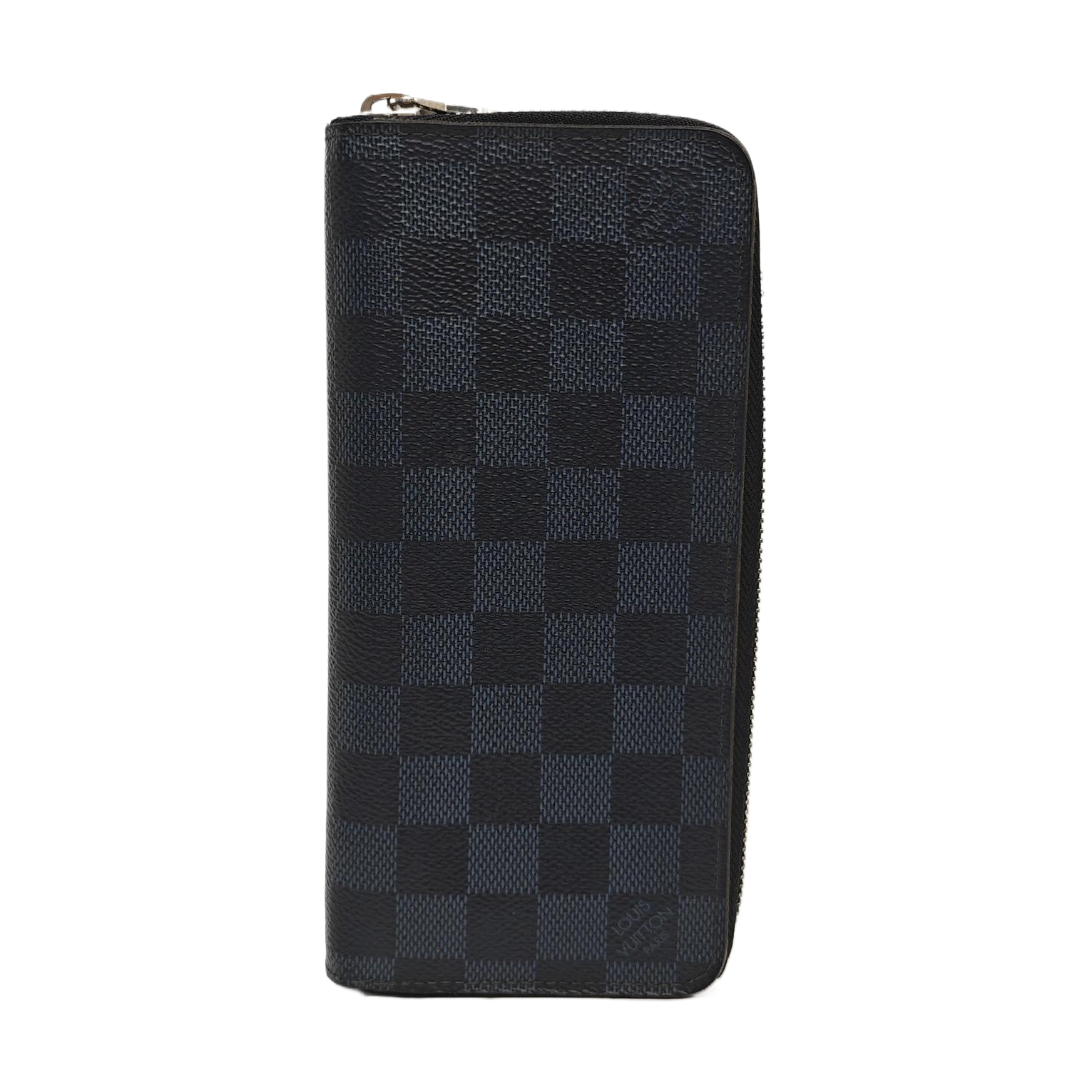 ZIPPY Damier Coated Canvas Blue Wallet