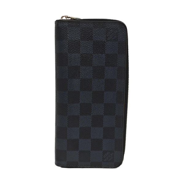 ZIPPY Damier Coated Canvas Blue Wallet