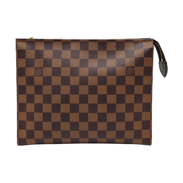TOILET POCKET 26 Damier Ebene Coated Canvas Brown
