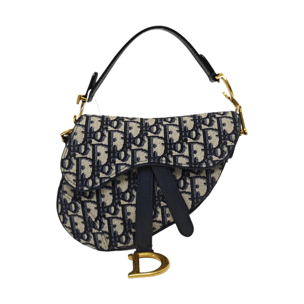 Saddle Mini Oblique Canvas Blue
