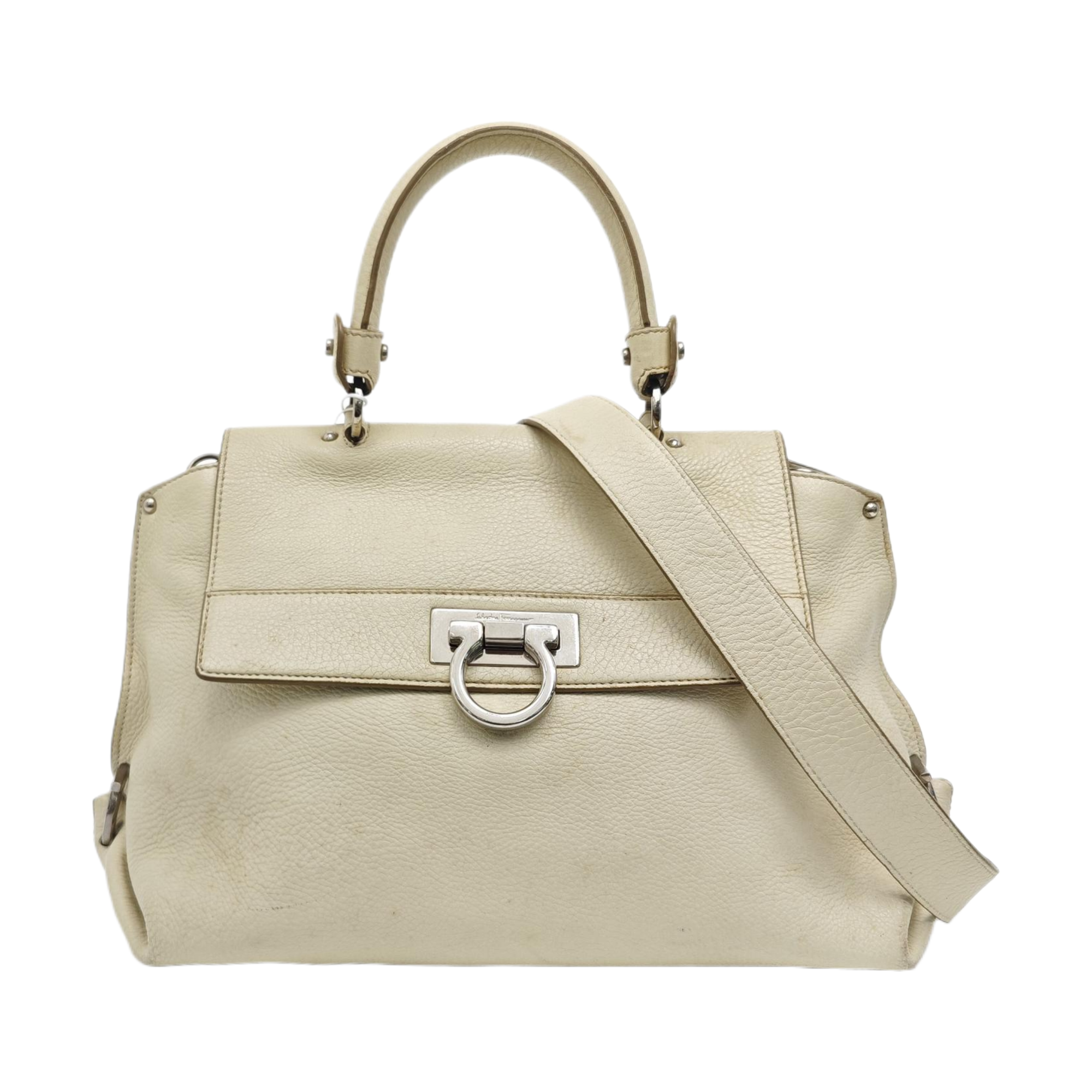 Calfskin Shoulder Bag White