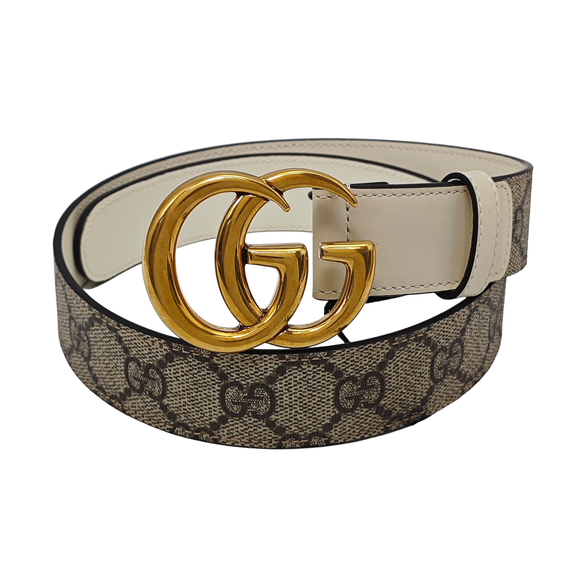 Leather Belt Beige