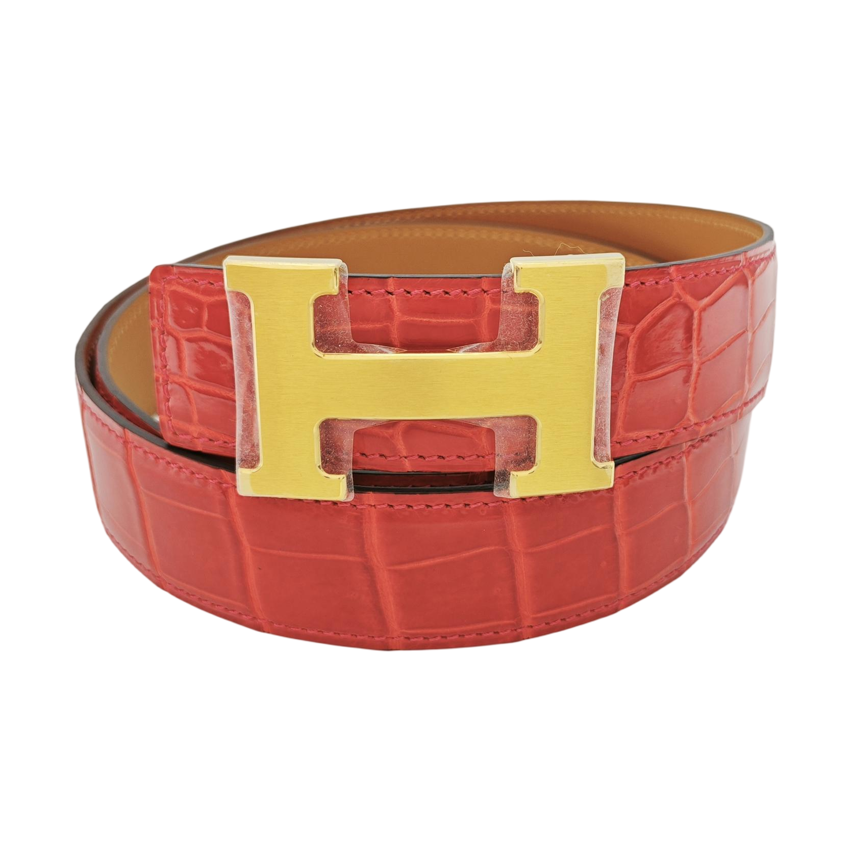 Leather Belt Red