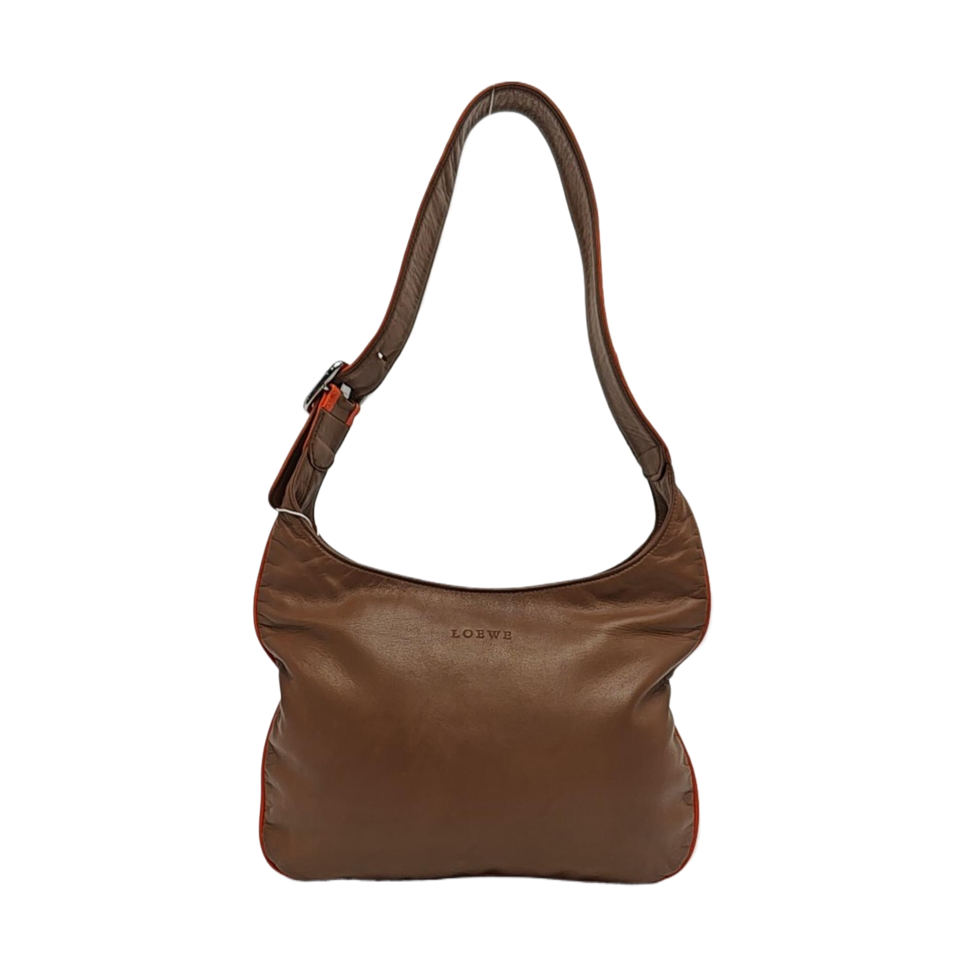 Calfskin Shoulder Bag Brown