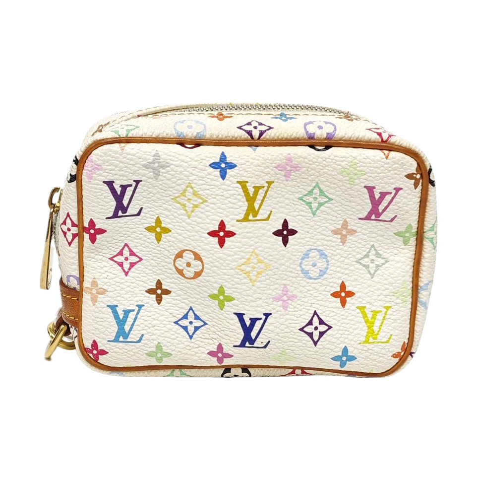 LV × TM WAPITY Monogram Coated Canvas White Coin Purse