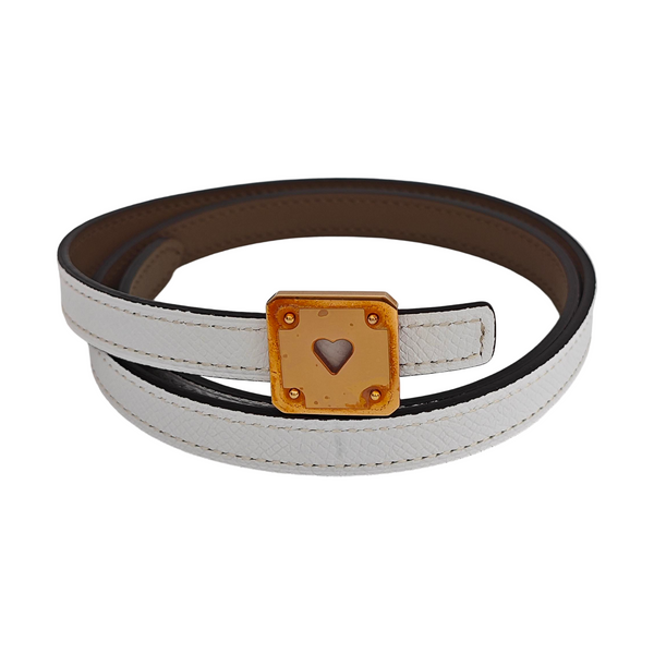 Leather Belt White